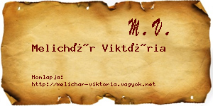 Melichár Viktória névjegykártya